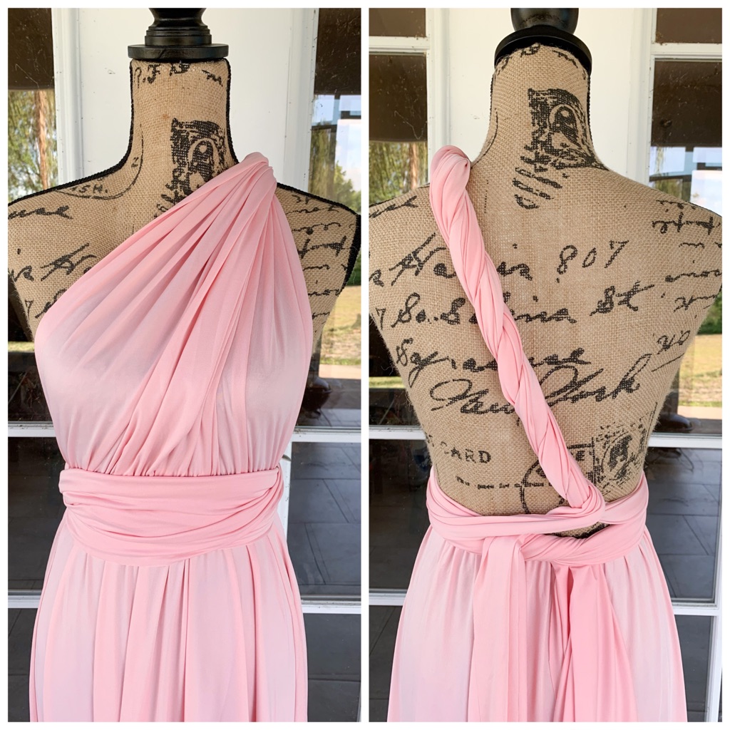 Infinity Convertible Maxi Dress Pink Size S/M/L